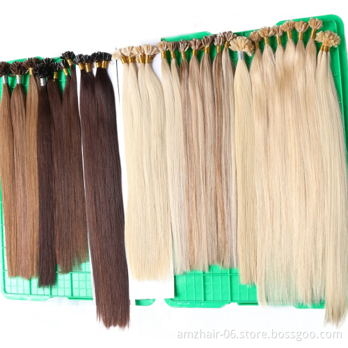 Wholesale Raw Mink Brazilian Virgin Human Hair Weave Extension Cheap Double Drawn U/V/I/ Flat Tip Human Hair Extensions Vendor